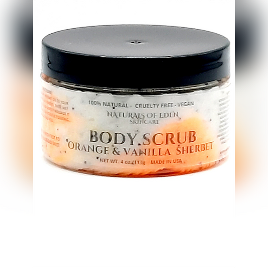 BODY SCRUB - ORANGE & VANILLA SHERBET W/ POPPY SEEDS